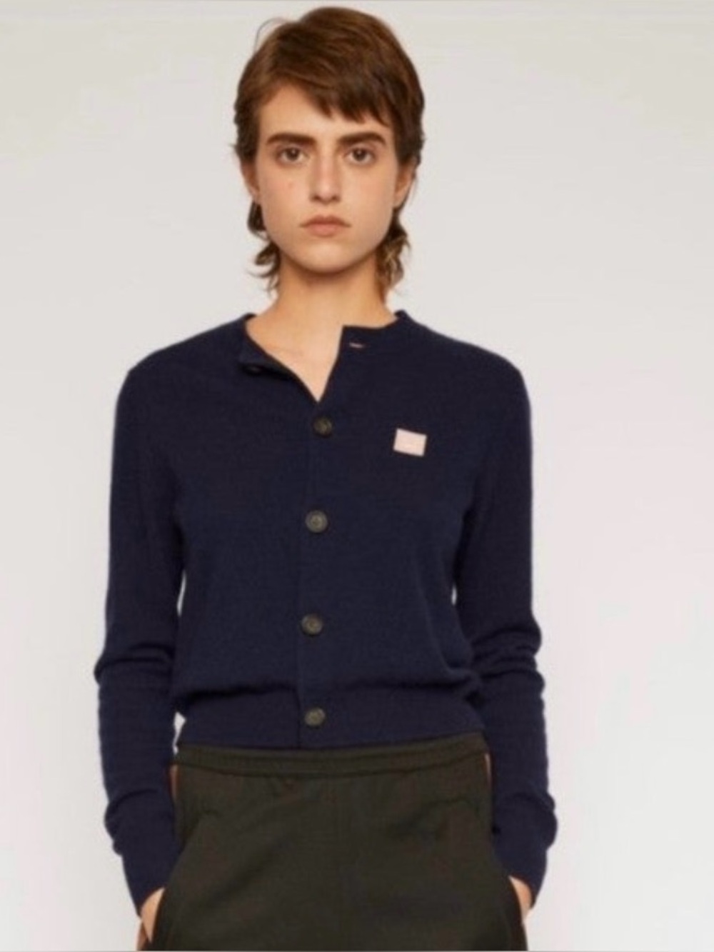 NWOT - Women’s Acne Studios Keva face cardigan - Navy